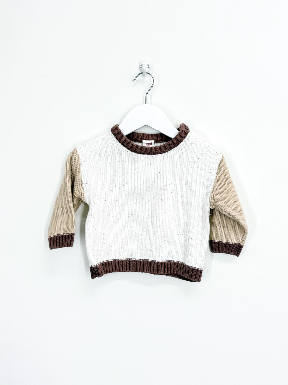 Seed Heritage colourblock knit sweater (6-12m)
