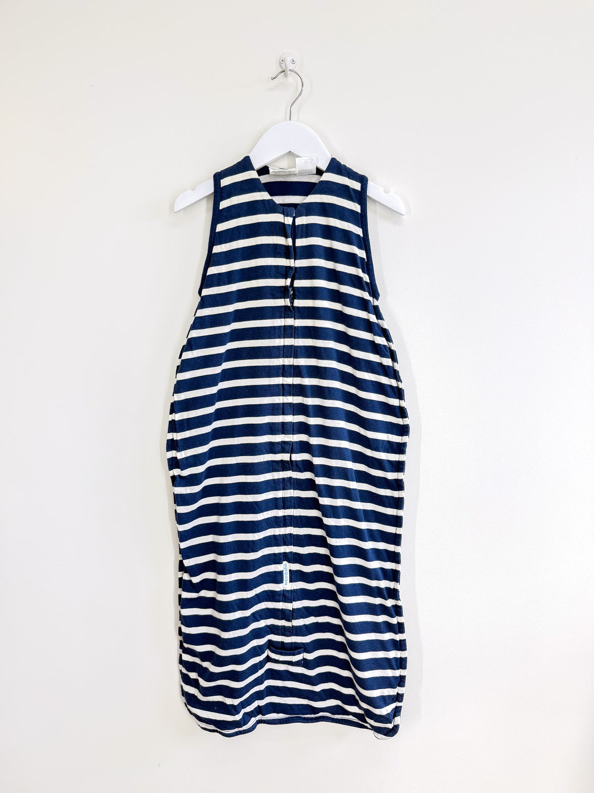 Woolbabe merino cotton 3 seasons sleeping bag - blue stripe (2-4y)