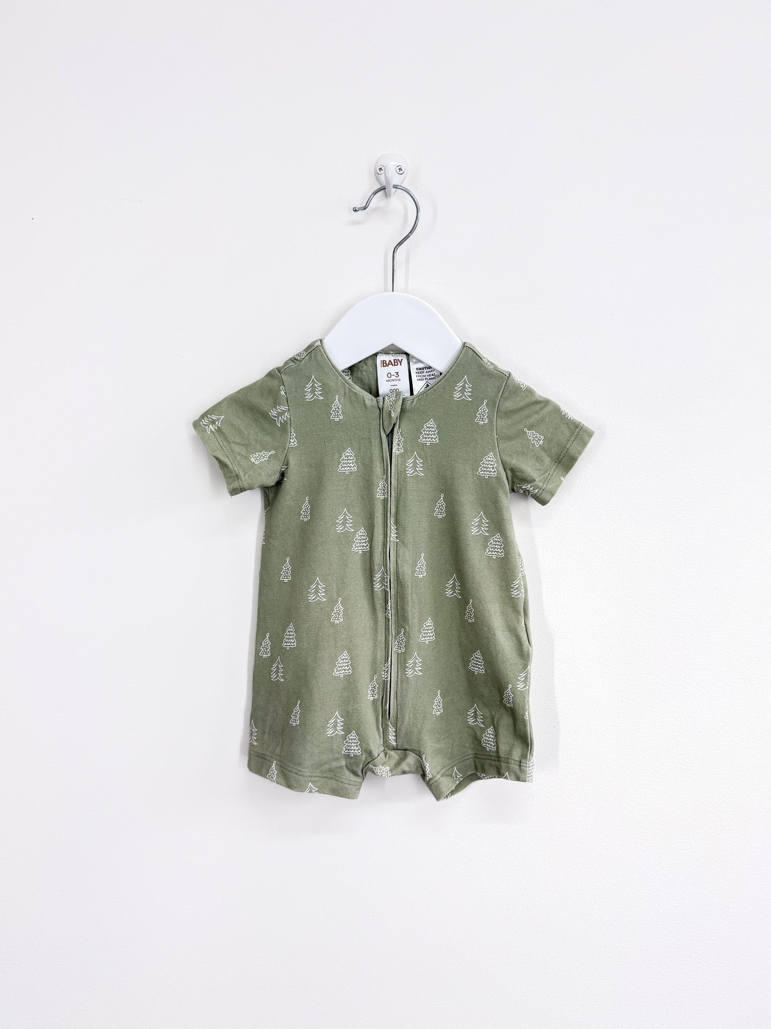 Cotton On Kids shortie zipsuit (0-3m)