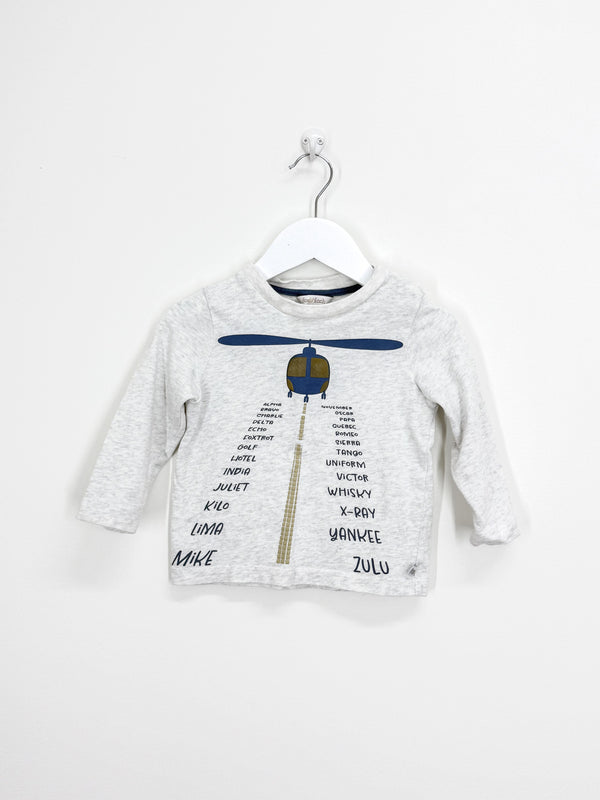 Fox & Finch long sleeve helicopter tee (18-24m)