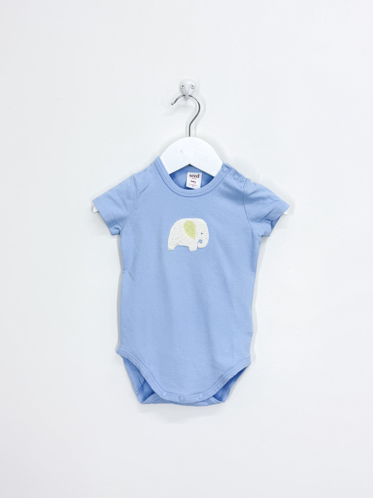 Seed Heritage short sleeve bodysuit - elephant (3-6m)