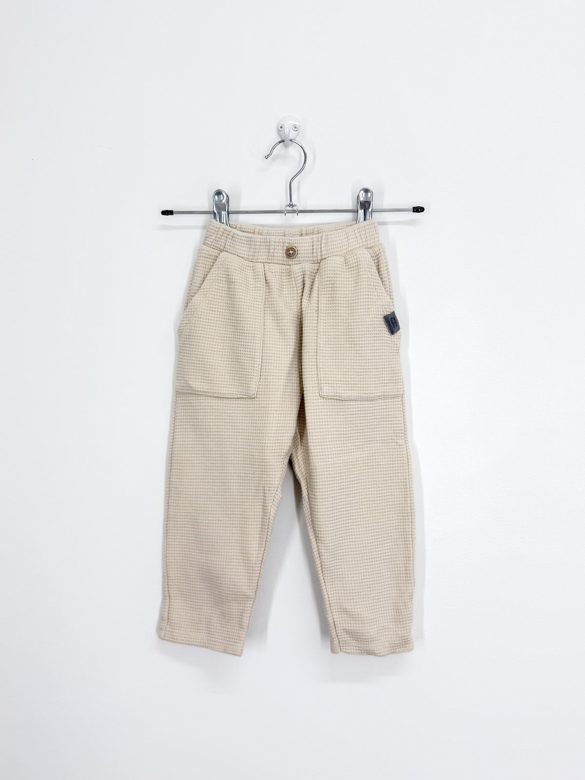 Zara cream waffle pants (12-18m)