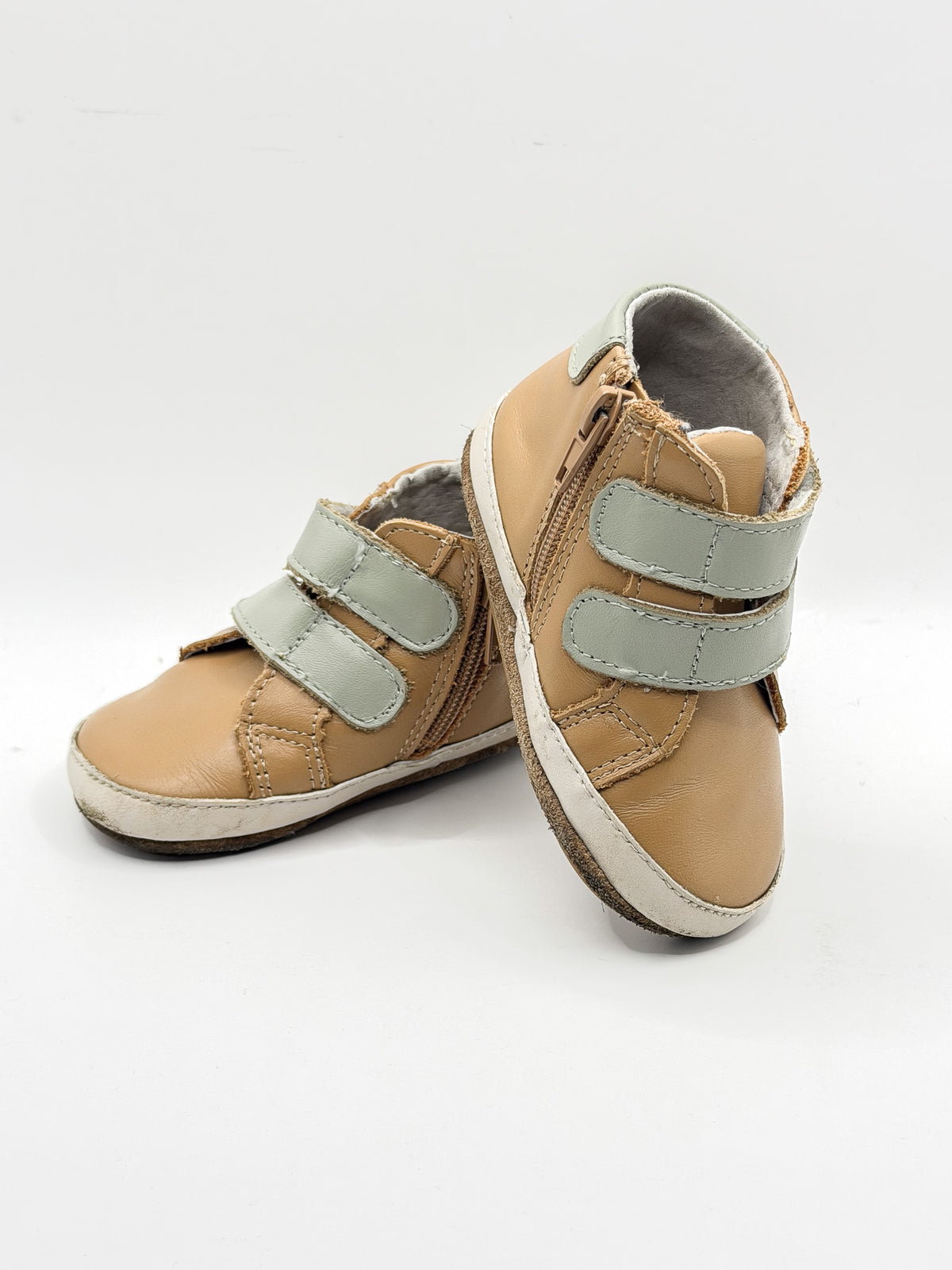 Bobux hi top boots - tan/sage (21EU)