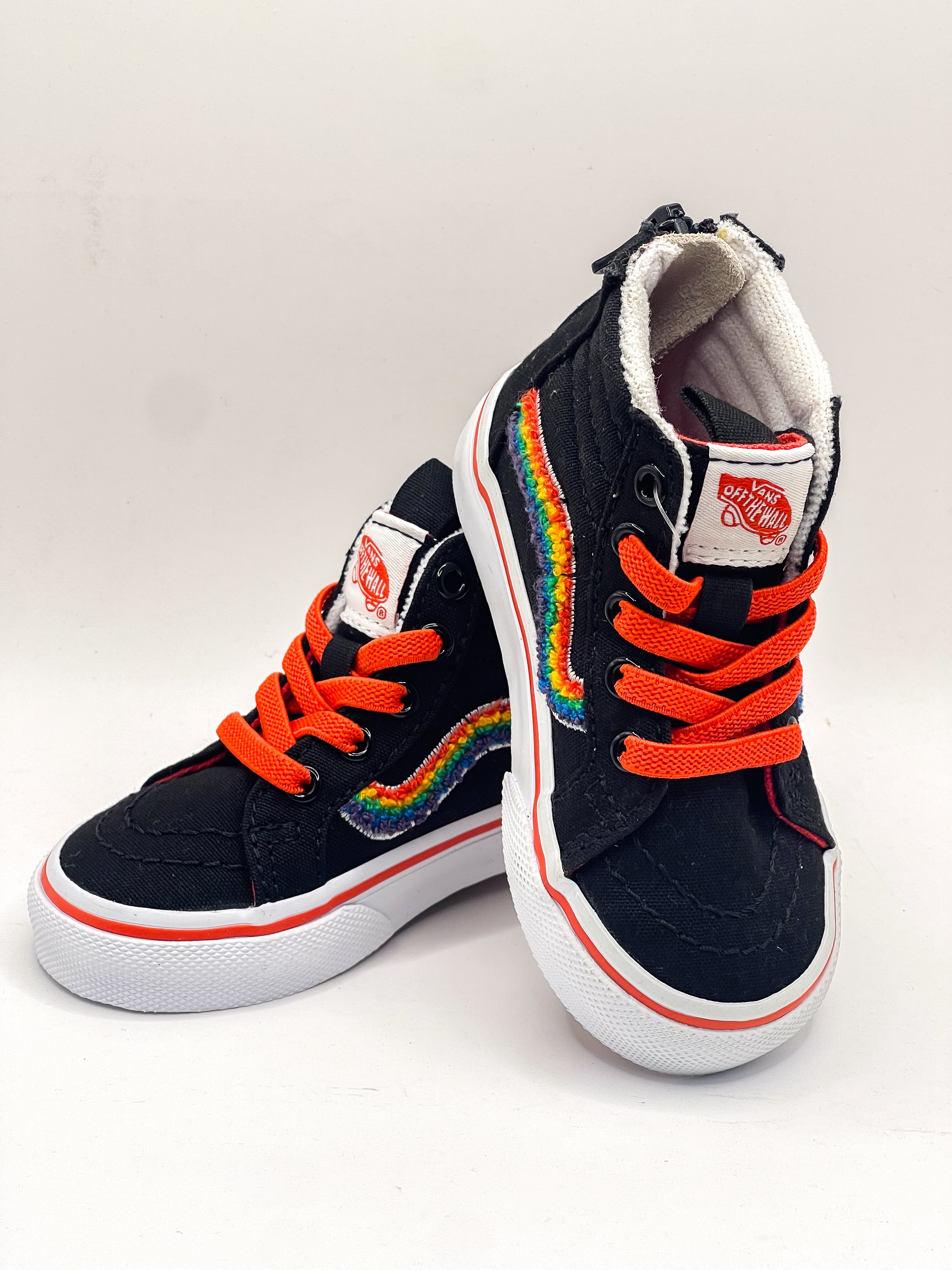 Vans chenille rainbow sk8 hi zip sneakers (4.5UK)