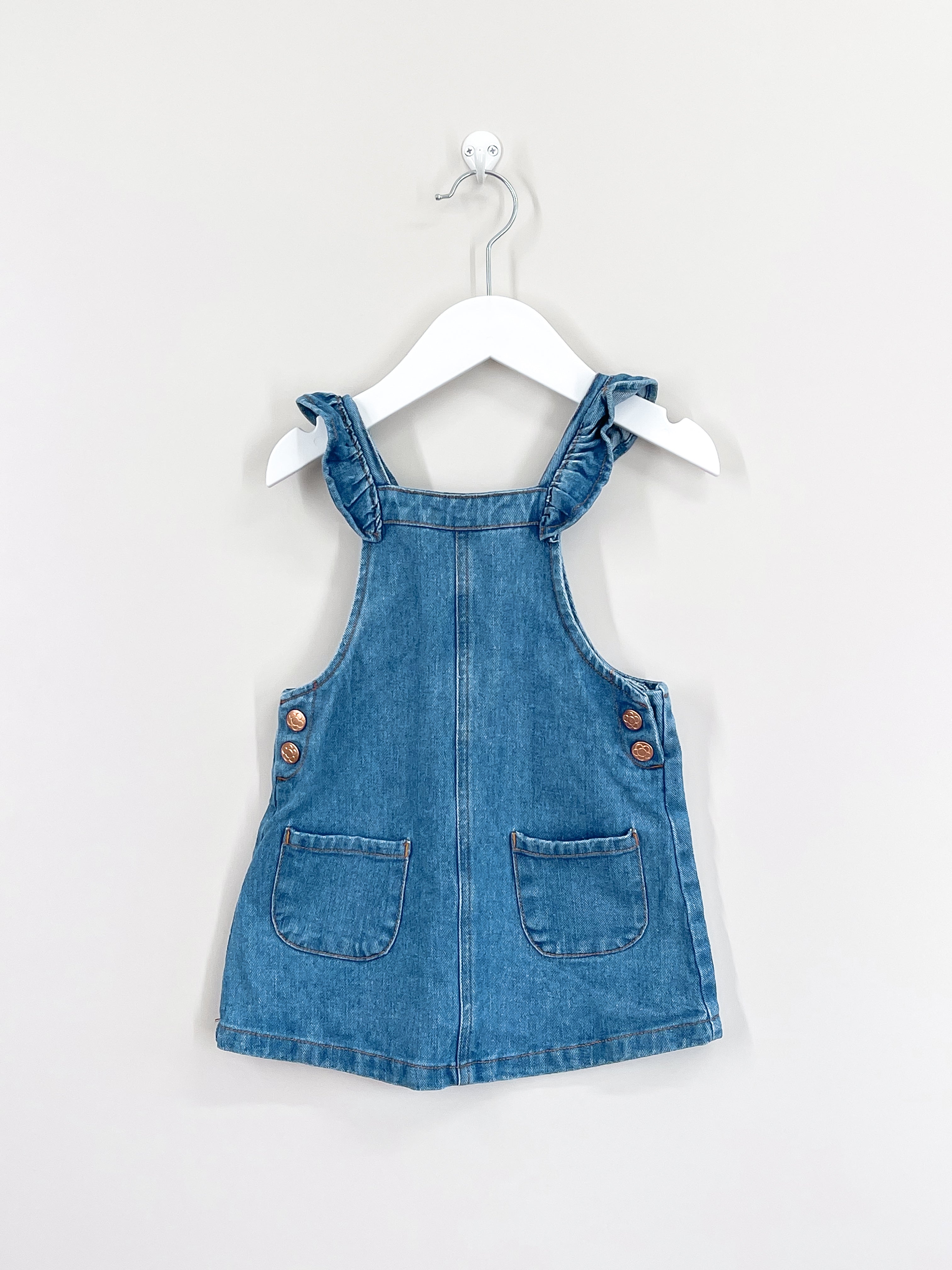 Teeny Weeny denim pinafore dress (12-18m)