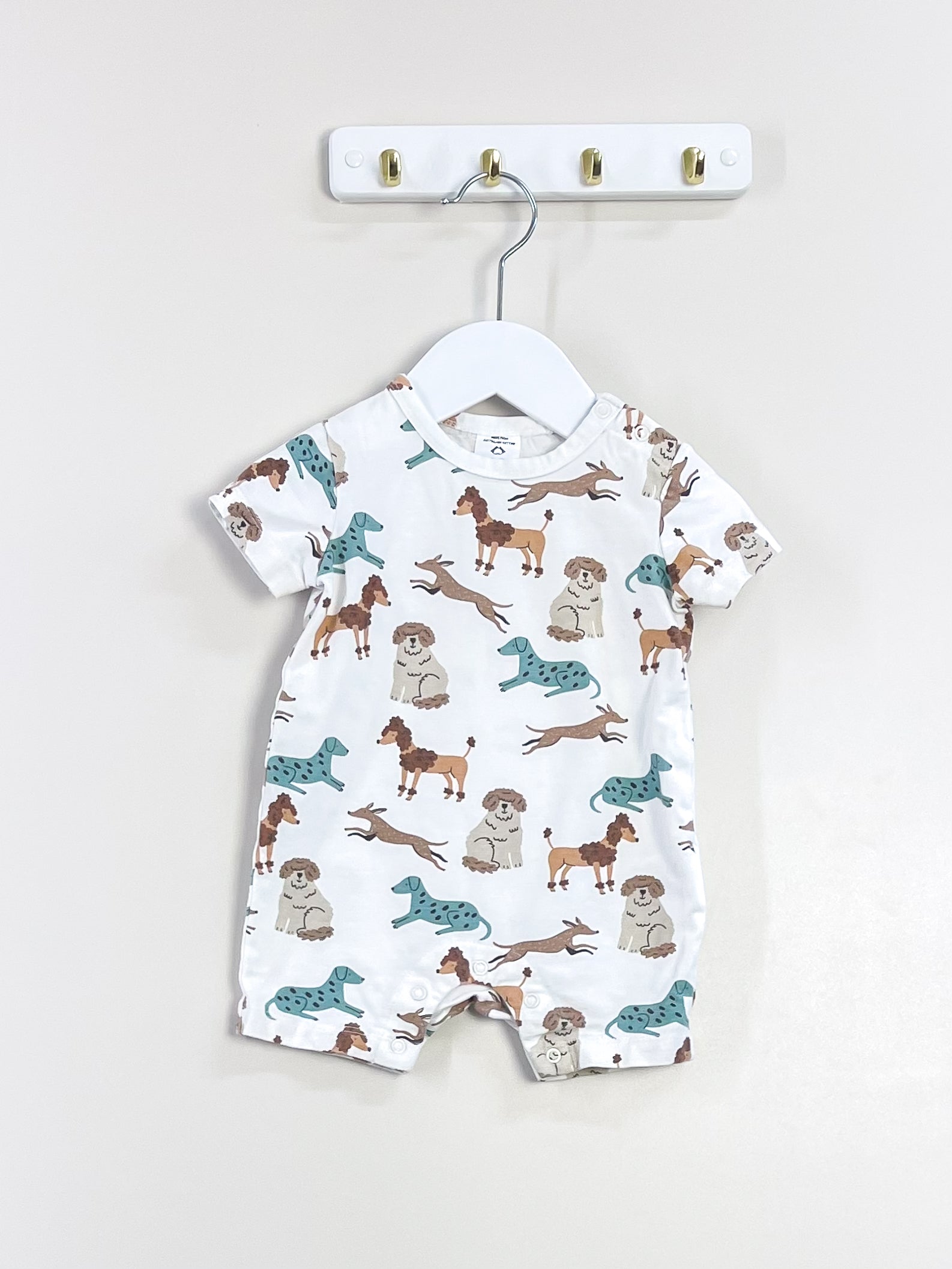 Cotton On Kids shortie zipsuit - dogs (3-6m)