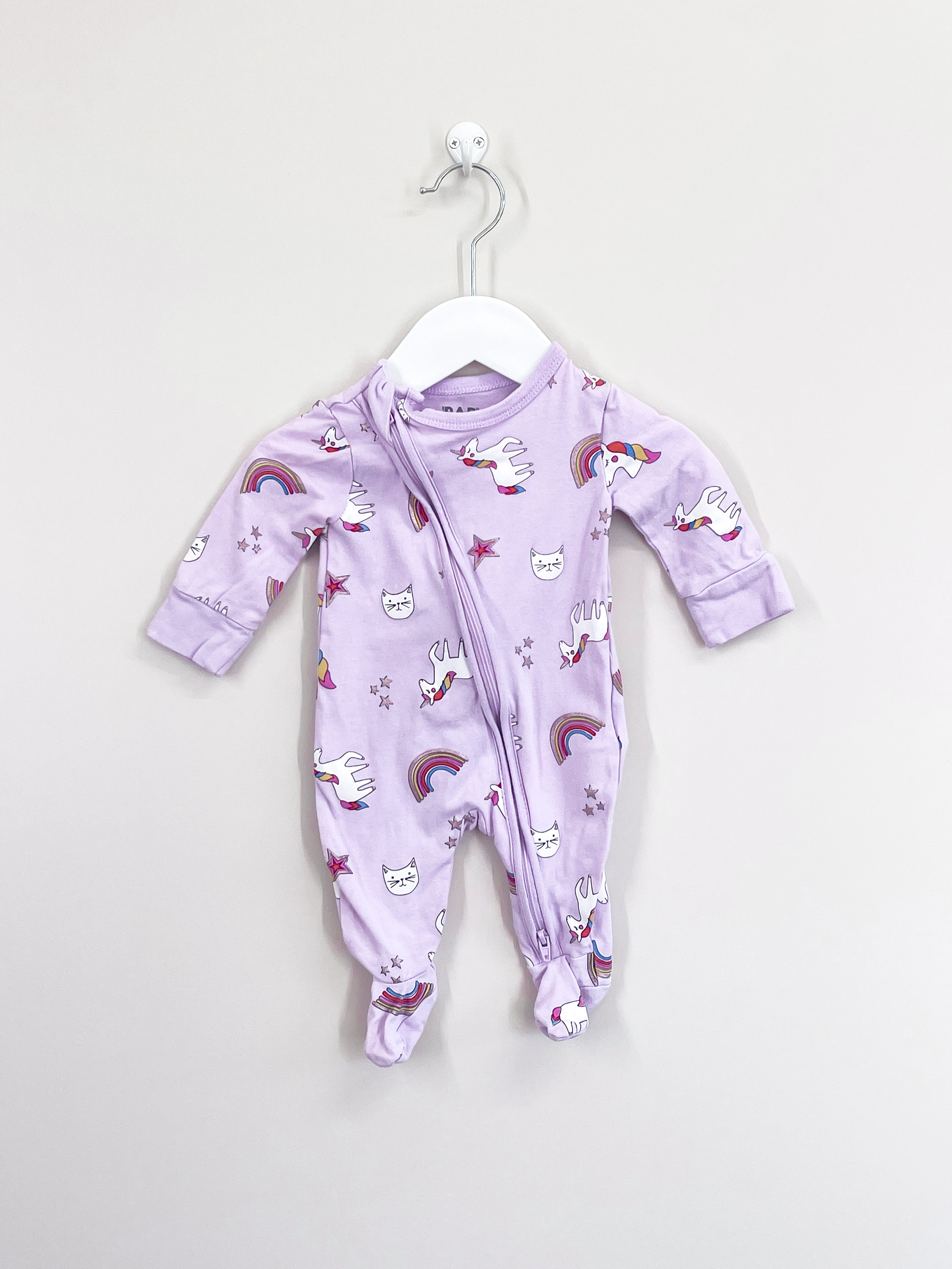 Cotton On Kids unicorn zipsuit (newborn)
