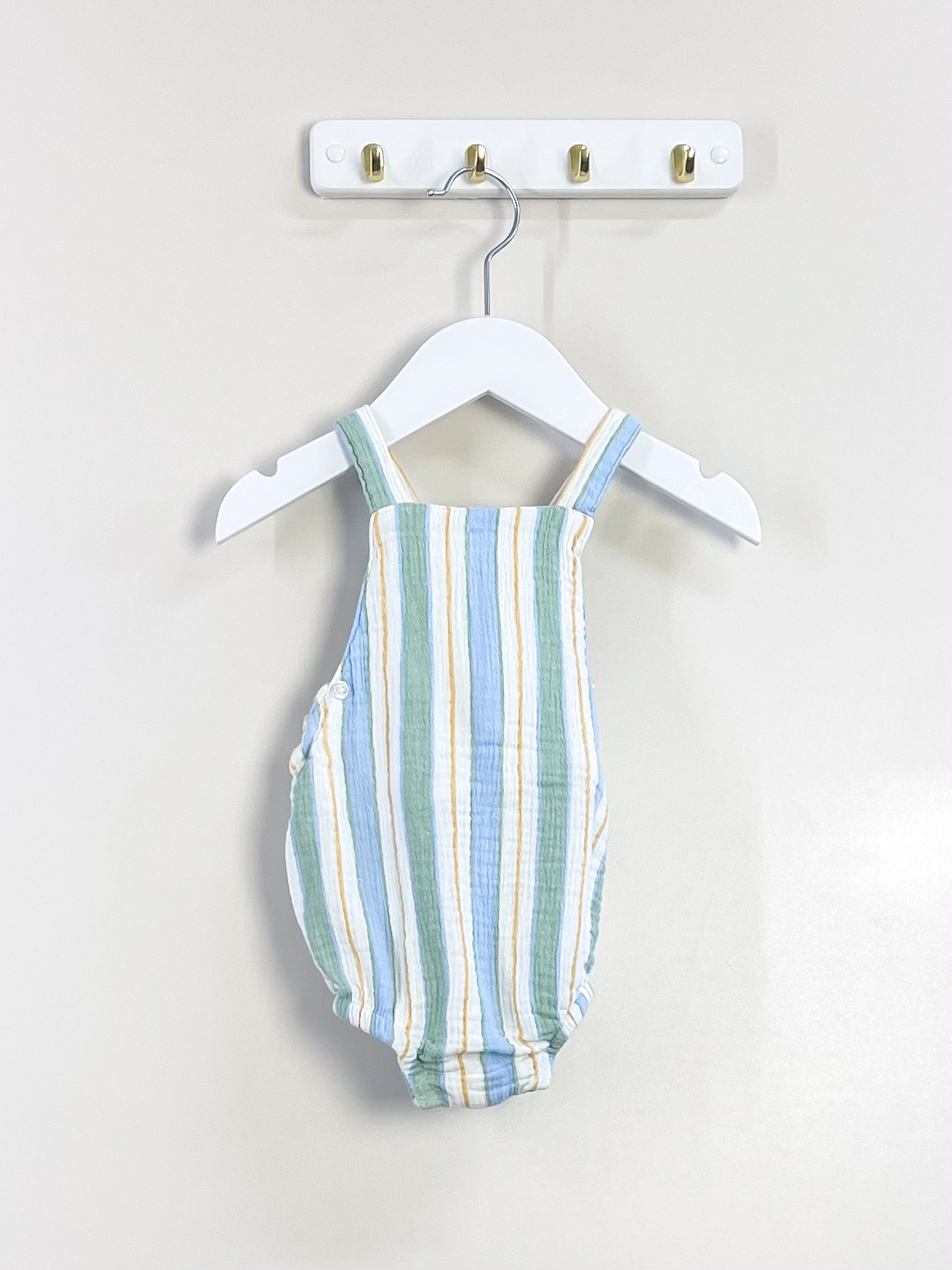 Seed muslin stripe romper (3-6m)