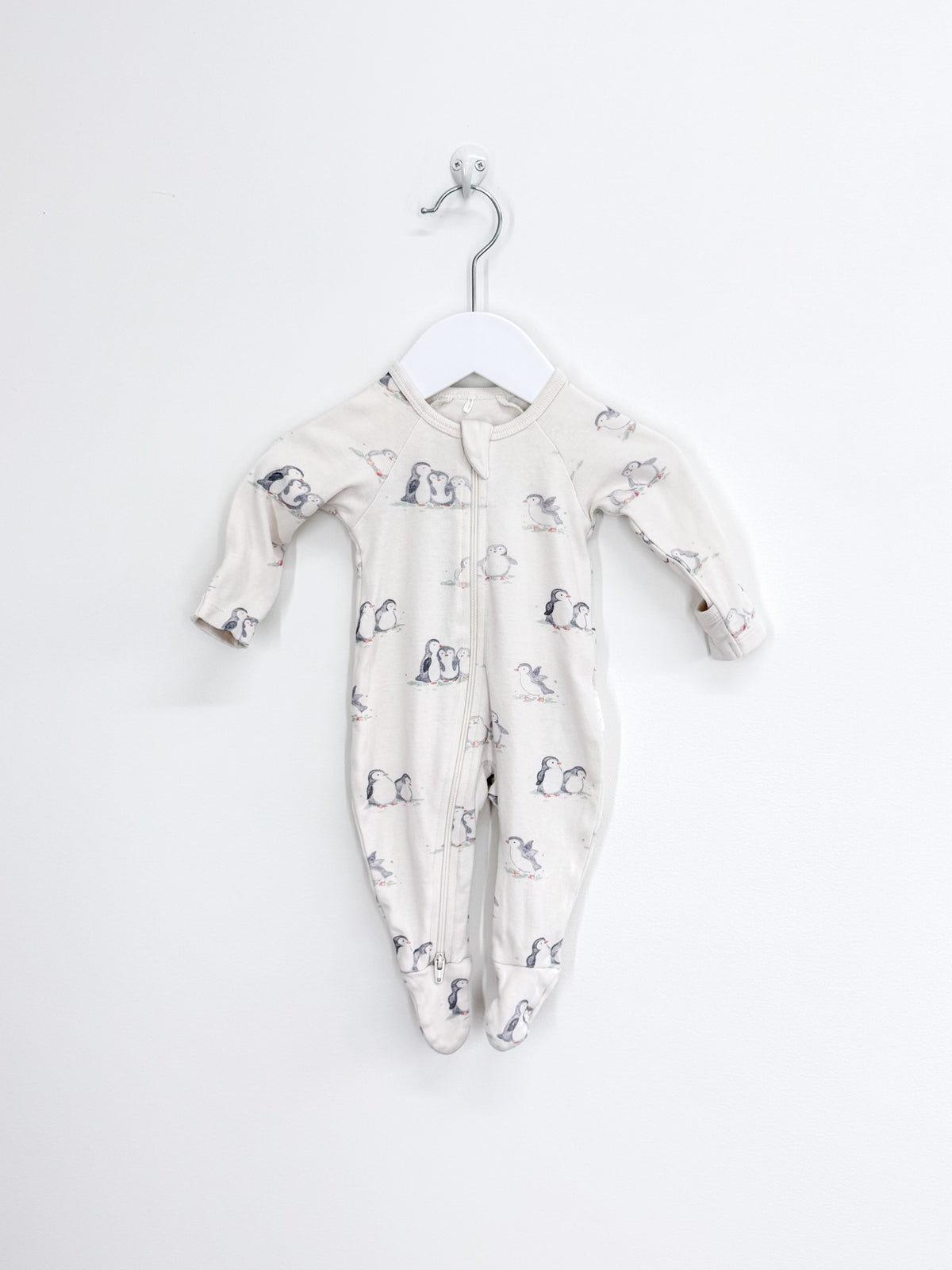 Purebaby organic zipsuit - penguins (newborn)