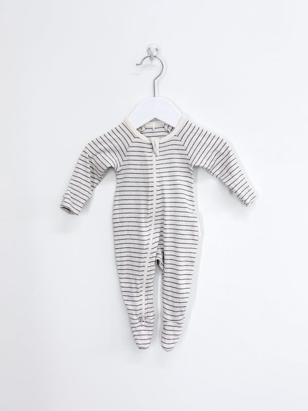 Purebaby organic zipsuit - stripe (newborn)