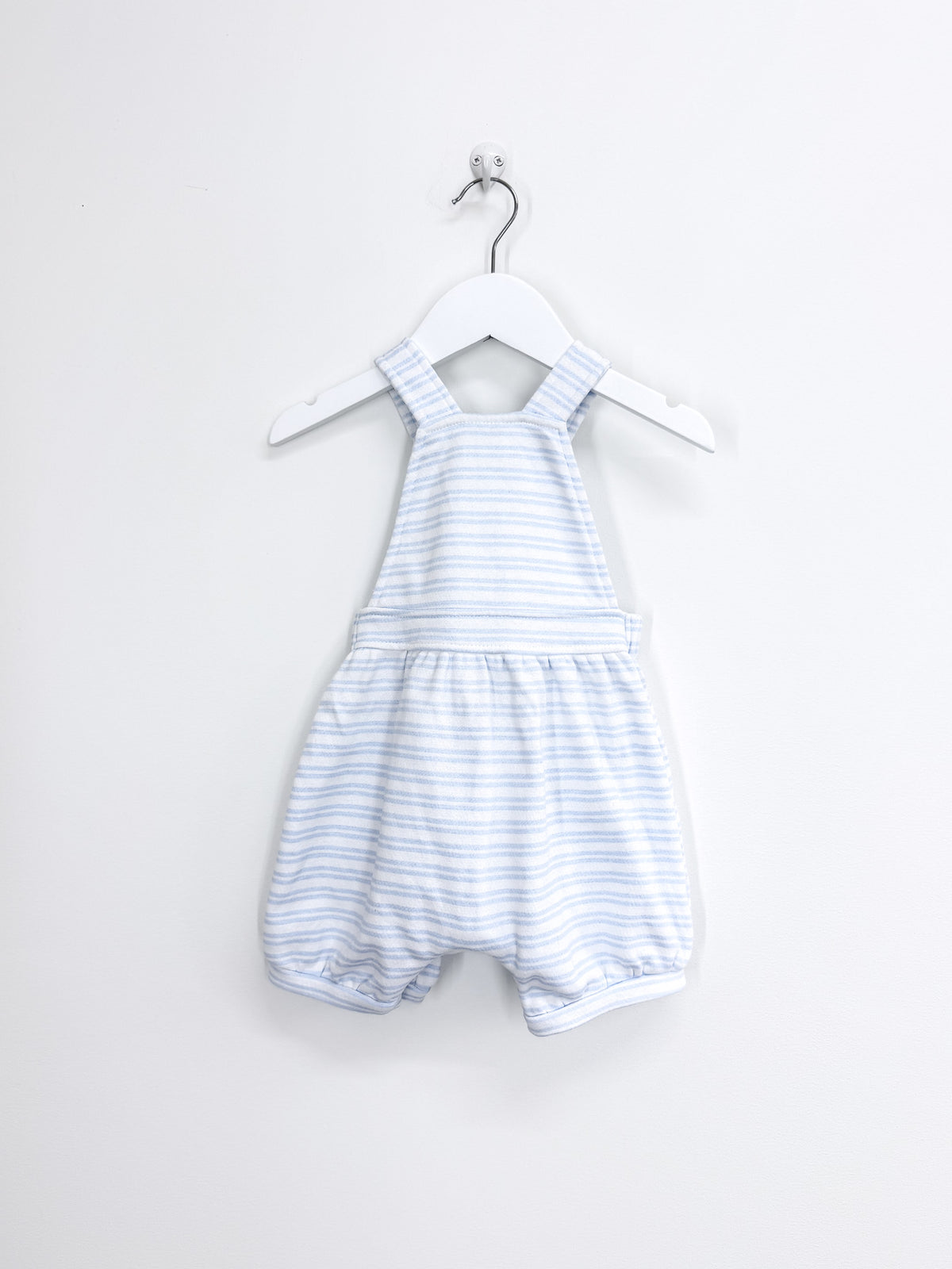 Little Bundle blue stripe bubble romper (6-12m)
