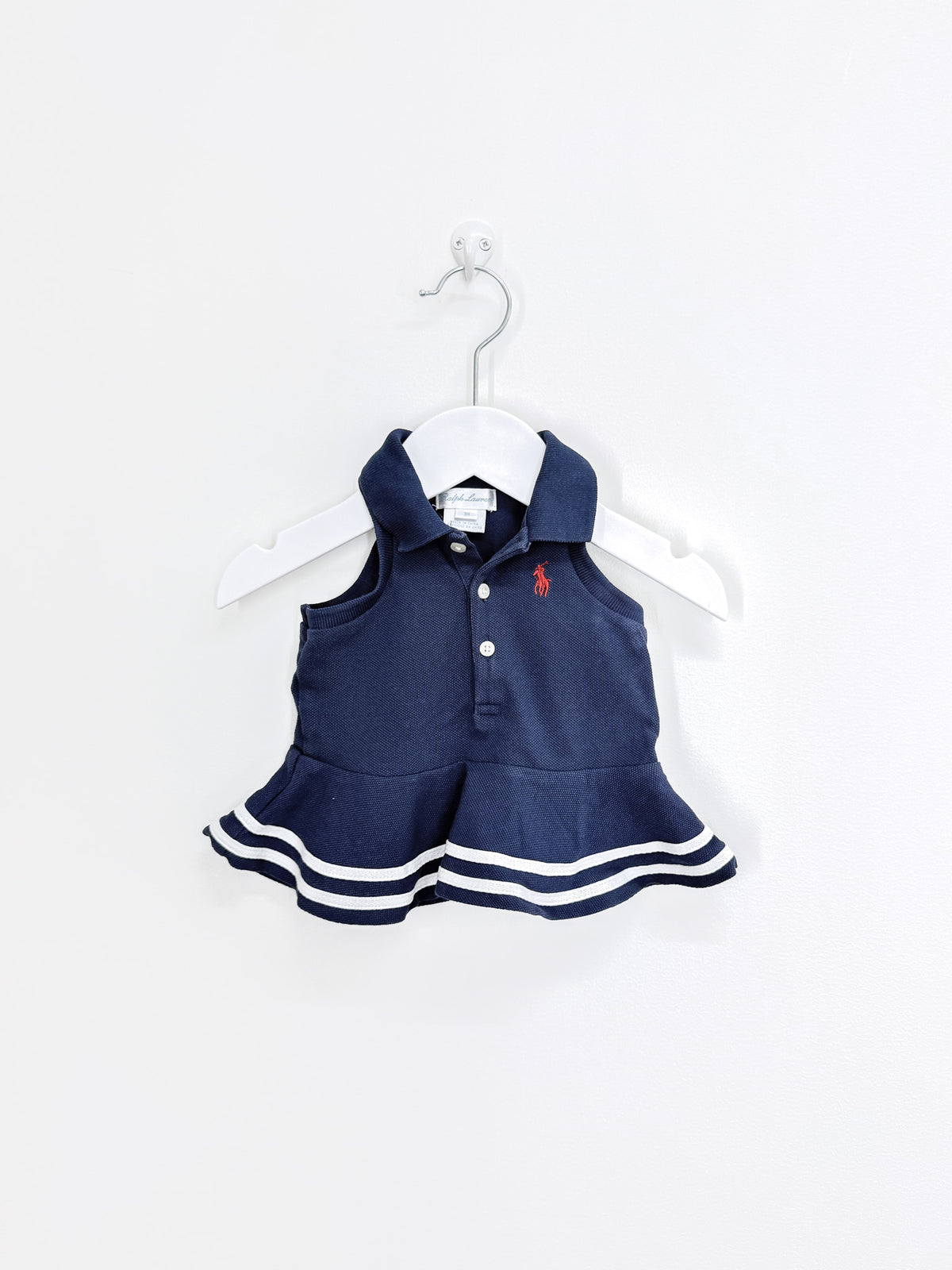 Ralph Lauren striped mesh polo dress (3m)