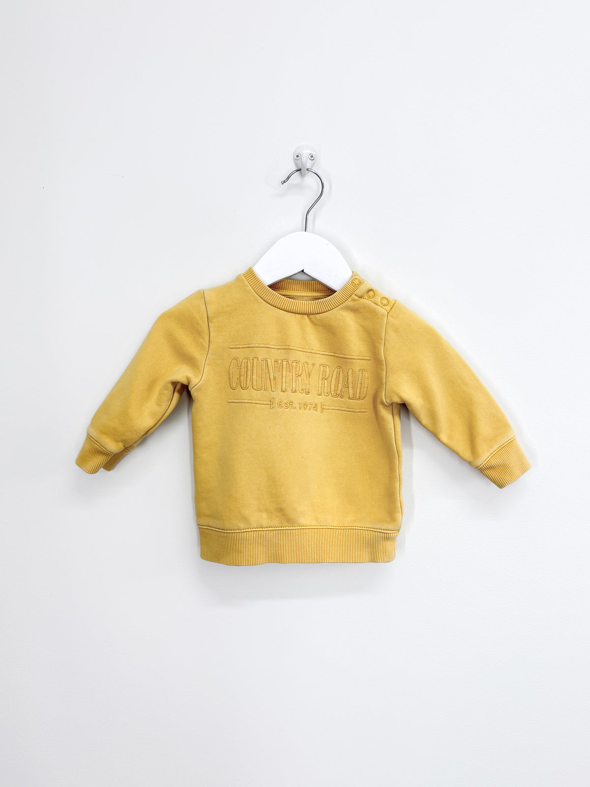 Country Road heritage crew sweatshirt - sunshine yellow (3-6m)
