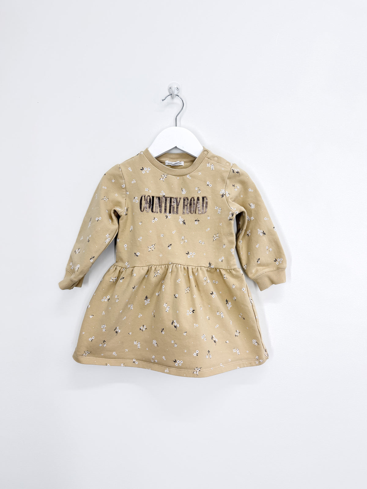 Country Road heritage sequin floral long sleeve dress (12-18m)