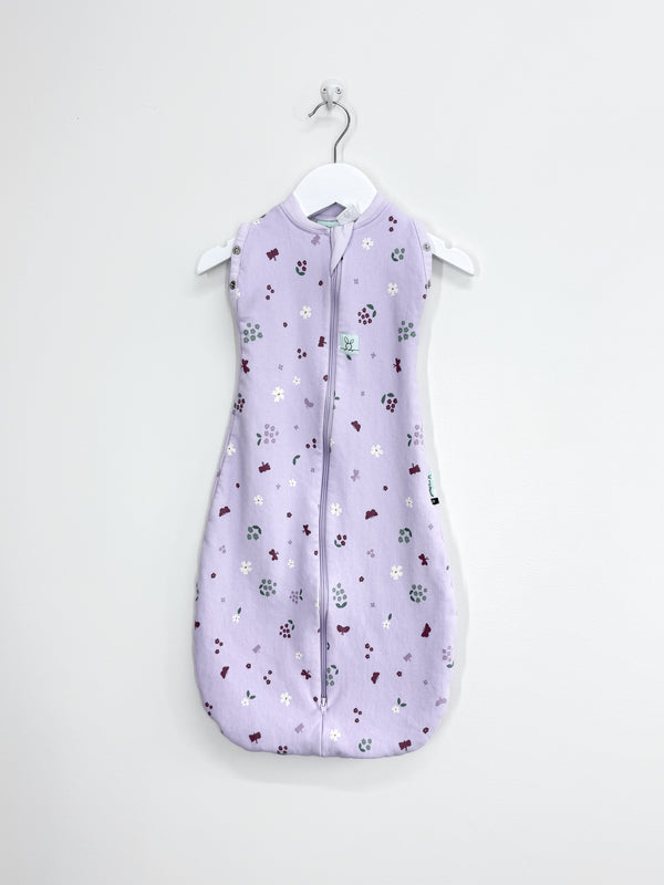 Ergopouch organic cocoon sleeping bag - lilac floral 1.0 tog (3-6m)