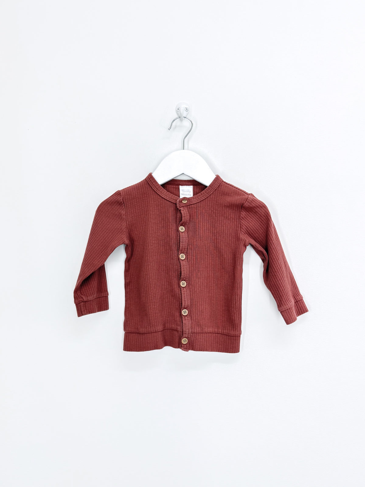 Teeny Weeny cotton rib cardigan (12-18m)