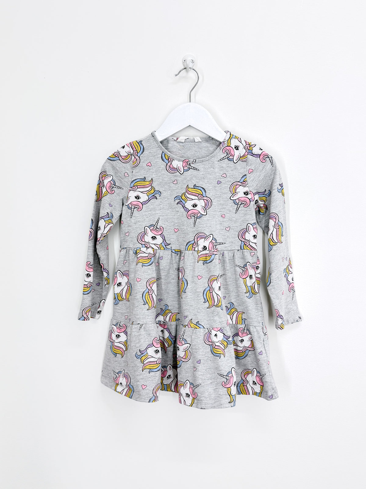 H&M long sleeve unicorn dress (7y)