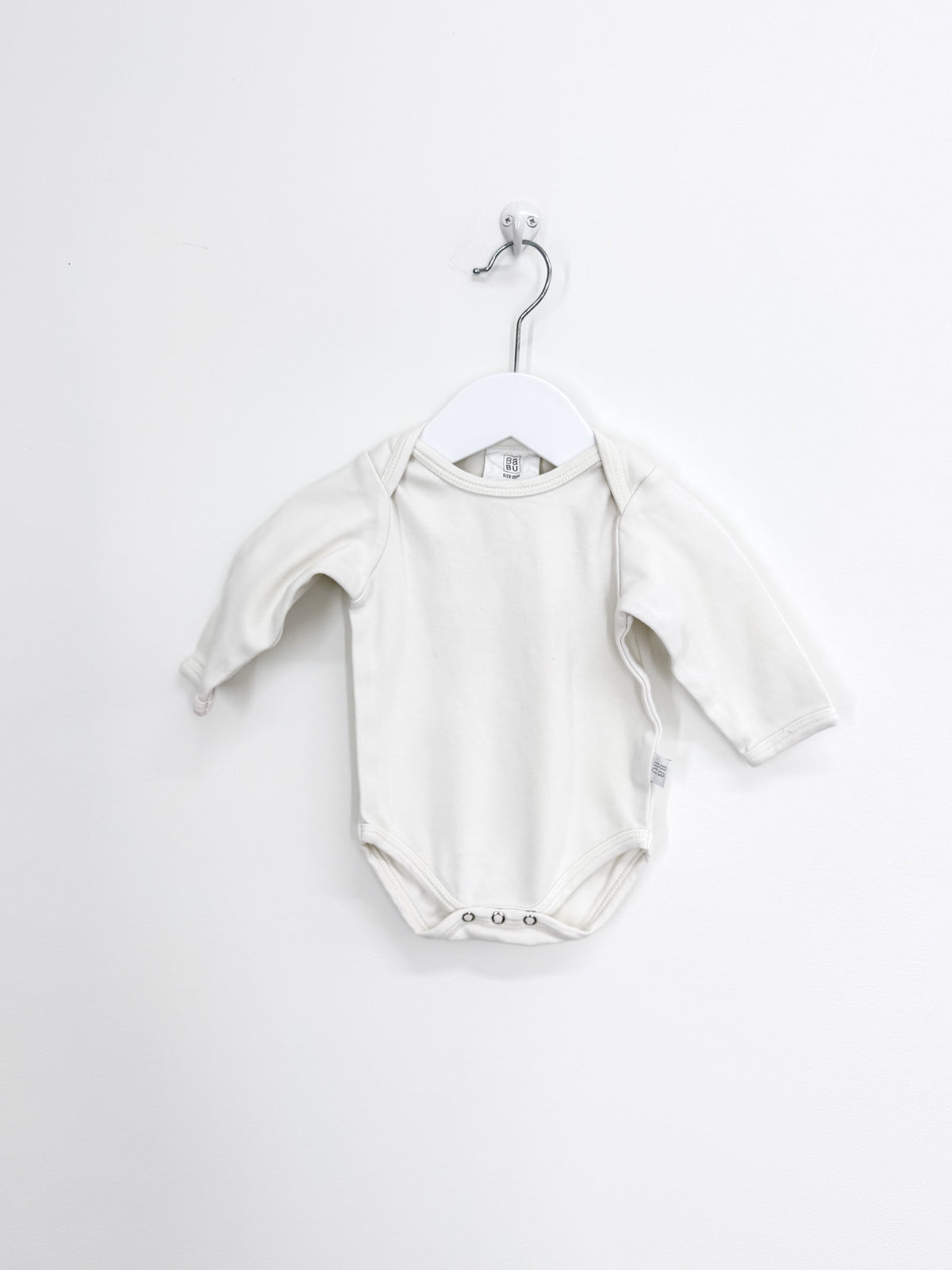 Babu organic long sleeve envelope bodysuit (0-3m)