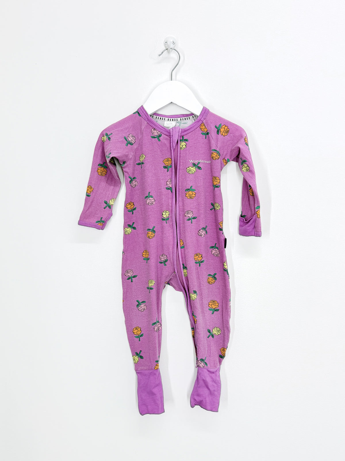 Bonds wondersuit - roses (6-12m)