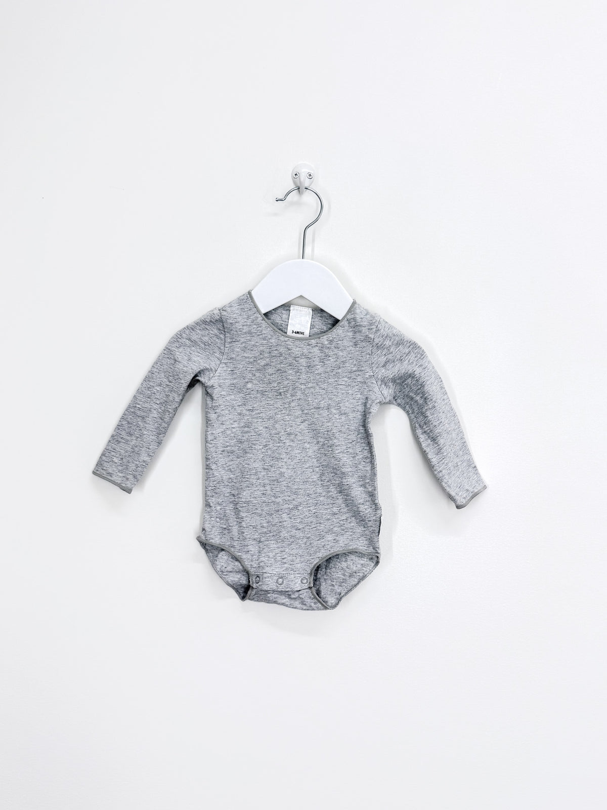 Bonds long sleeve bodysuit - grey (3-6m)