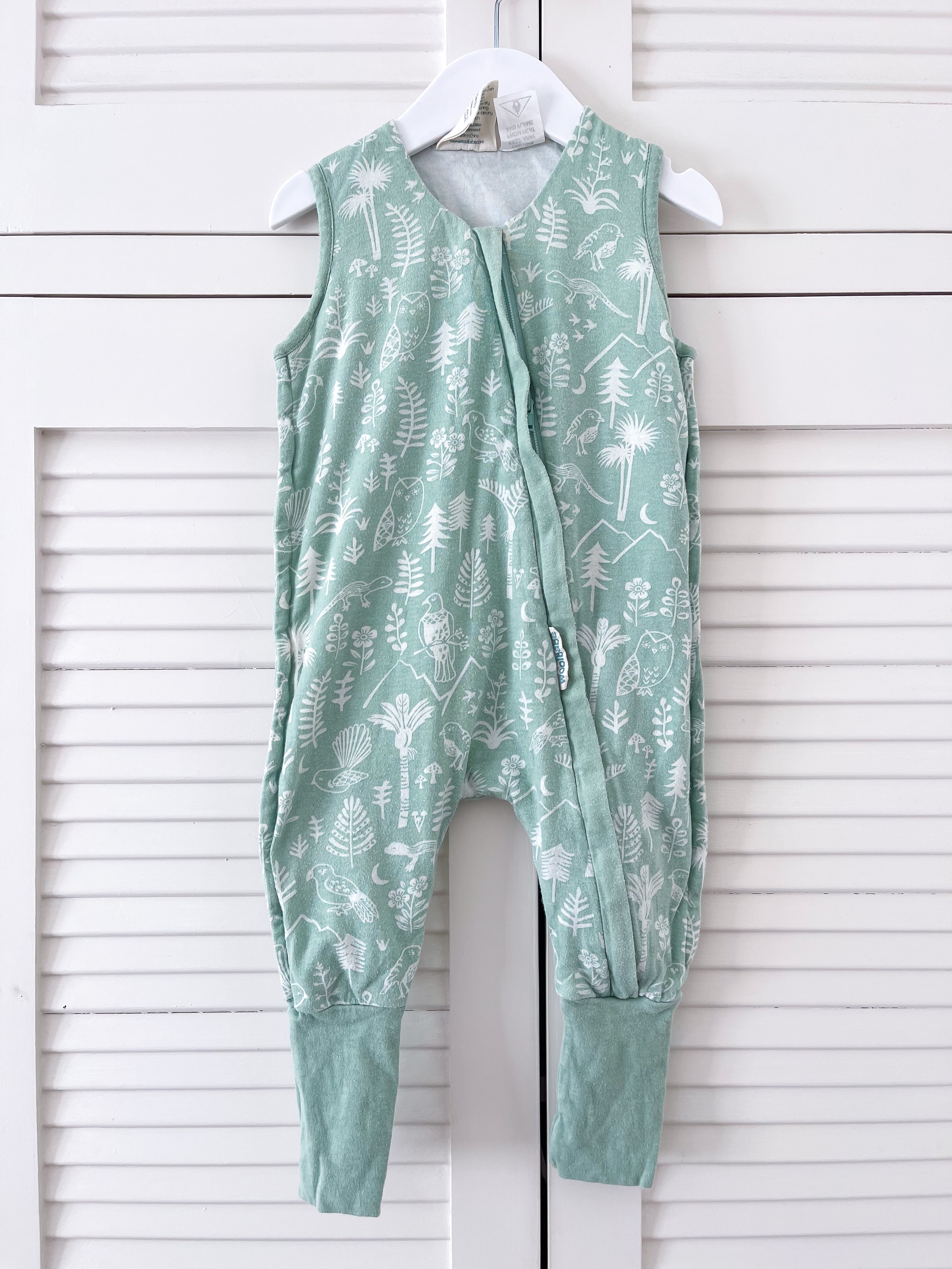Woolbabe merino cotton 3 seasons sleepsuit (6-12m)