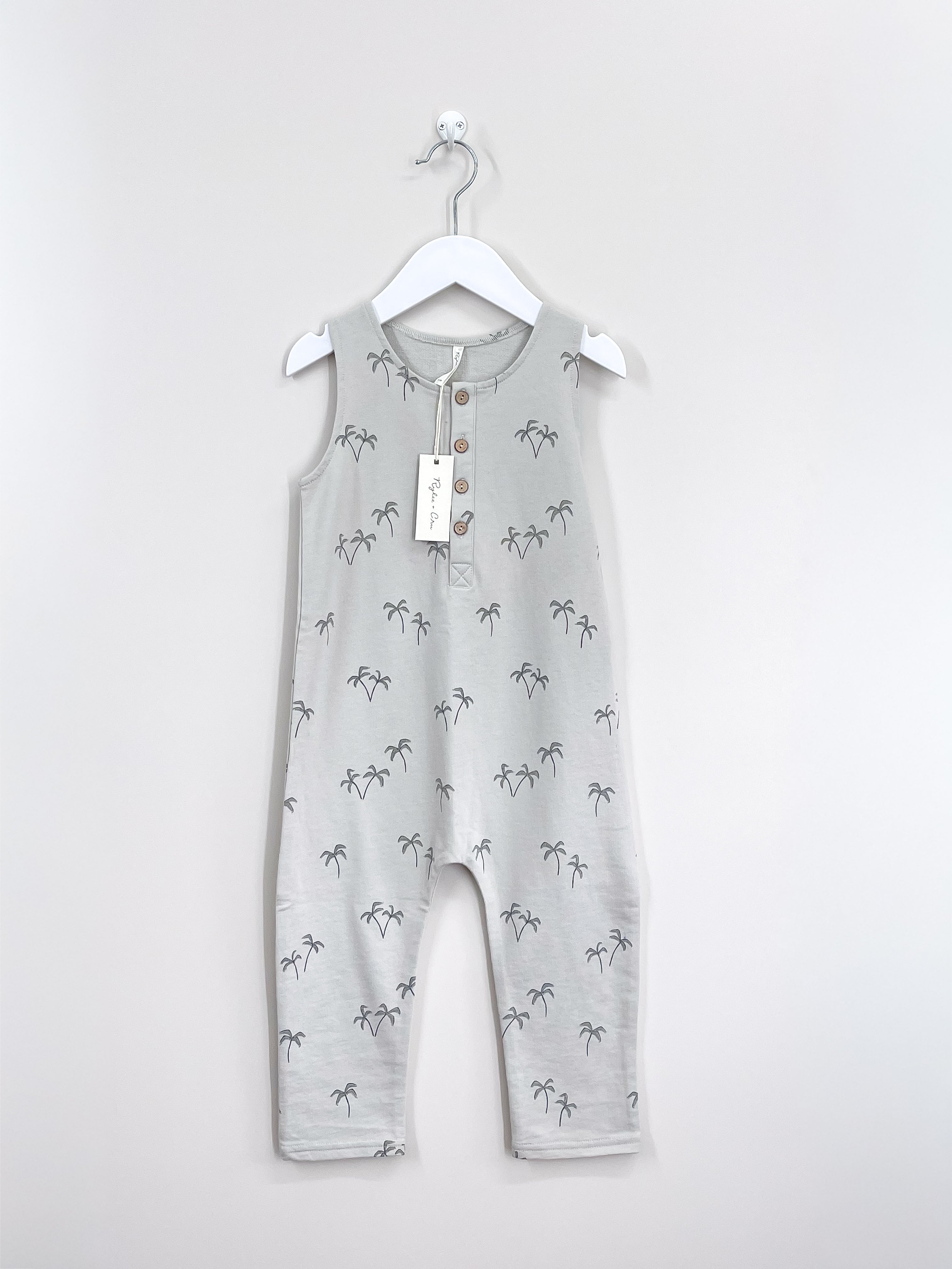 BNWT Rylee + Cru palm tree jumpsuit (2-3y)