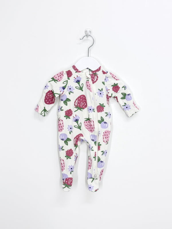 Teeny Weeny zipsuit - berries (newborn)