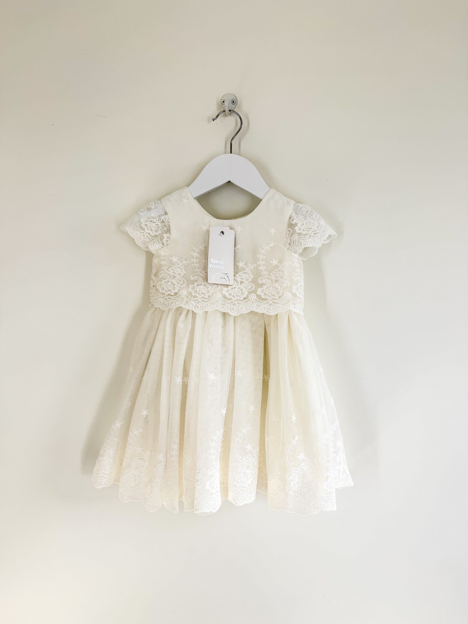 BNWT Teeny Weeny lace occasion dress + headband (12-18m)