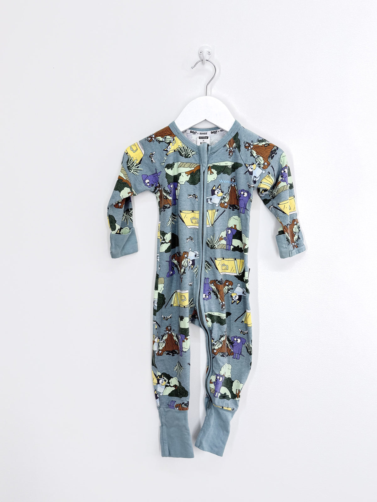 Bonds x Bluey camping wondersuit (6-12m)