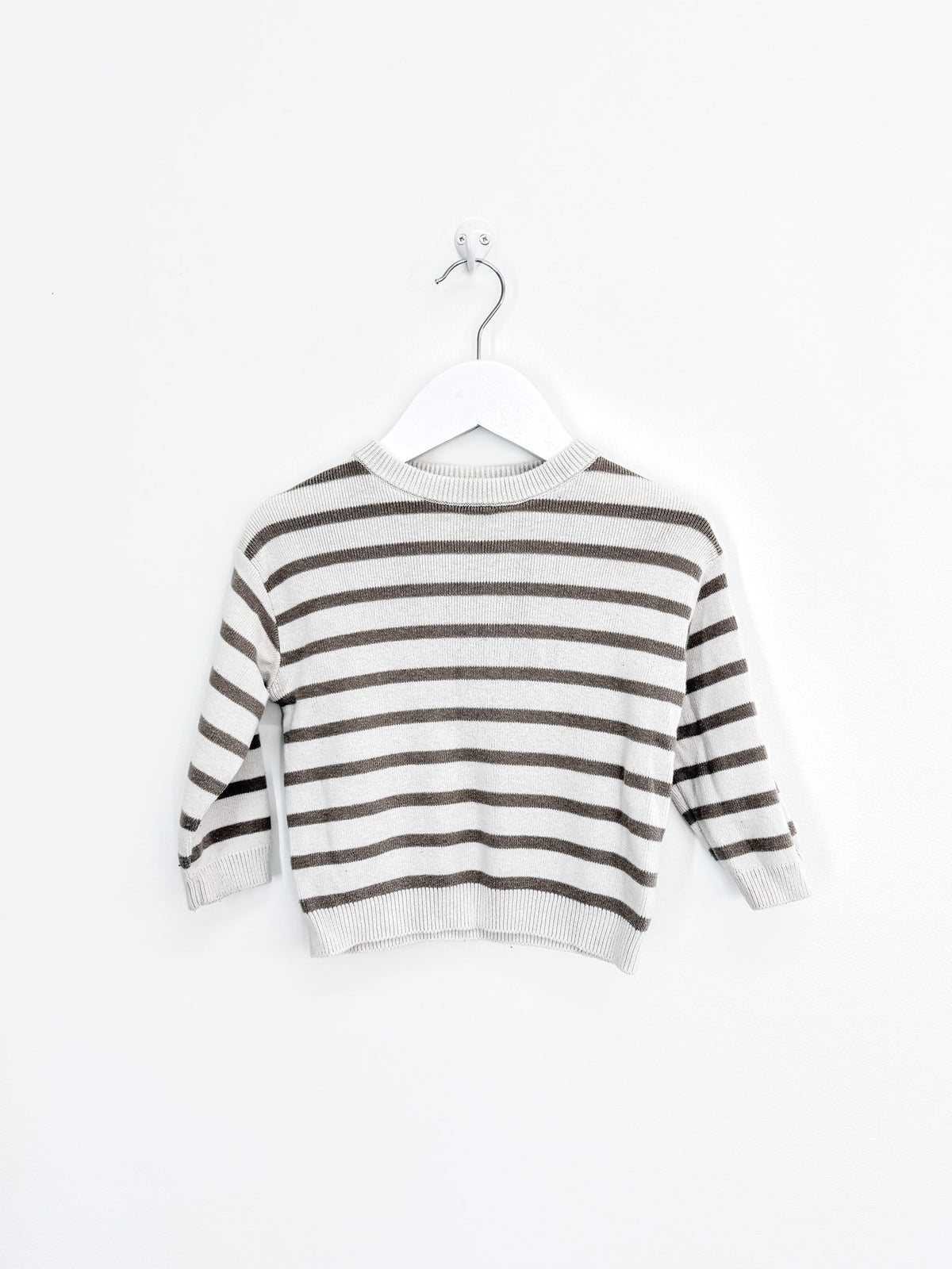 Zara beige striped knit pullover (18m)