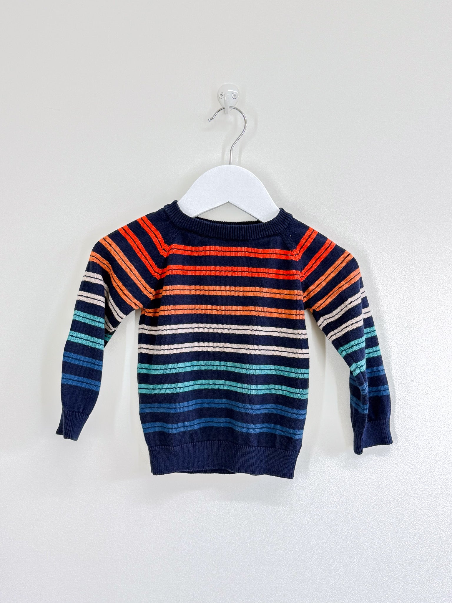 Teeny Weeny rainbow stripe cotton knit (6-12m)