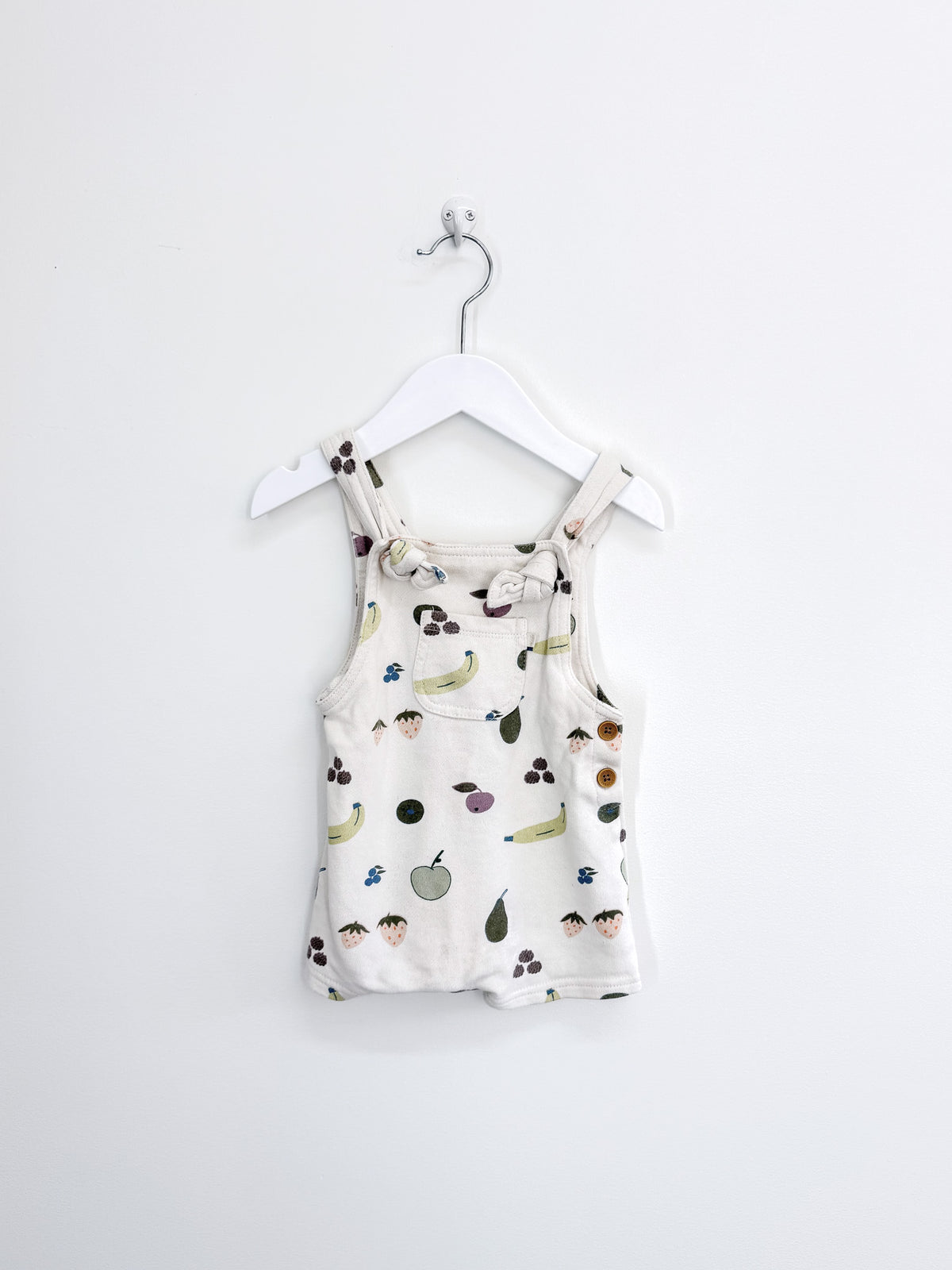 Wilson & Frenchy organic french terry shortalls - fruity (6-12m)