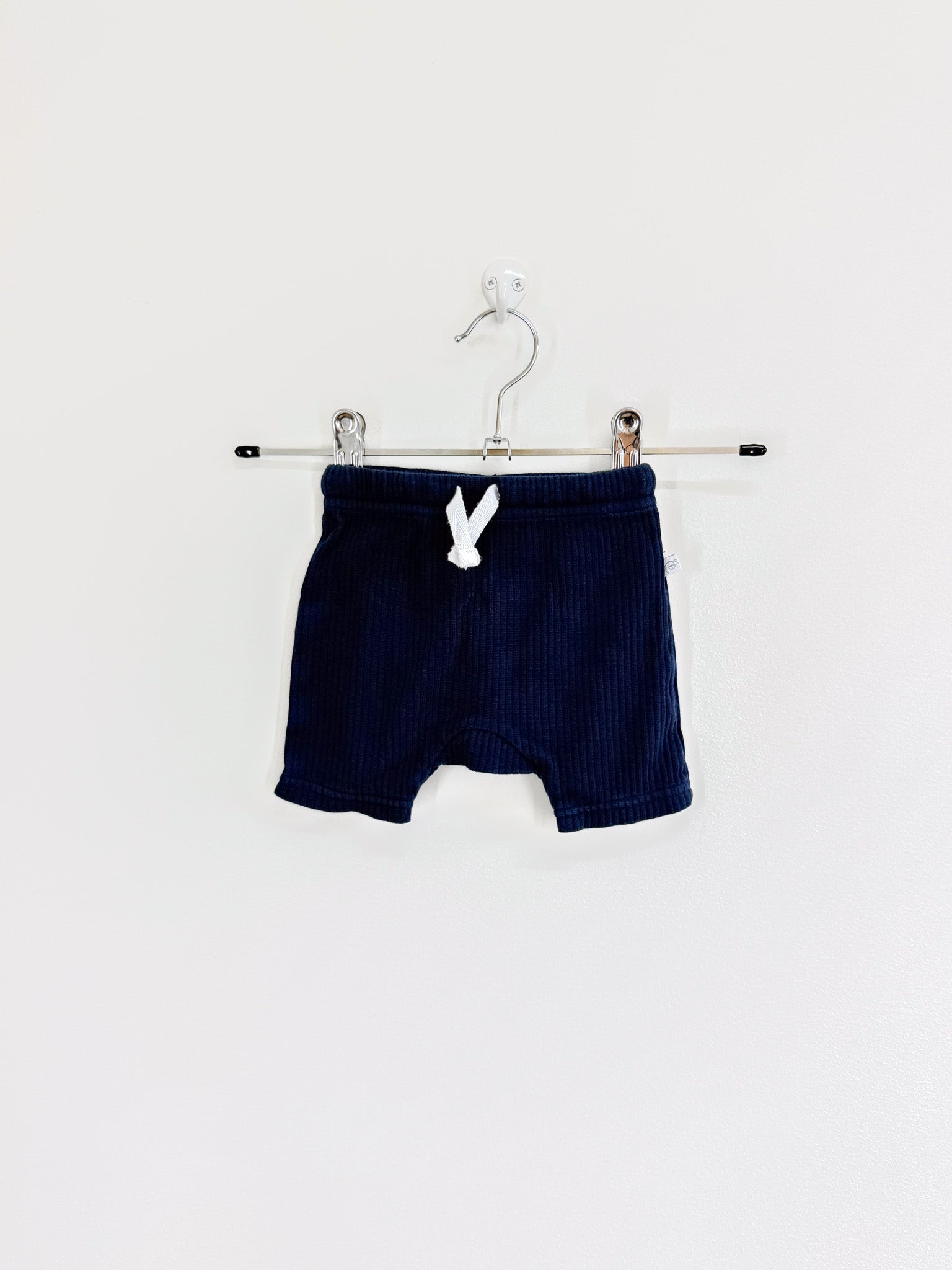 Teeny Weeny rib shorts - navy (0-3m)