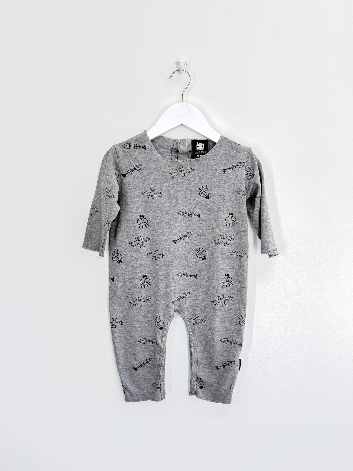Band of Boys organic raw edge romper (12-18m)