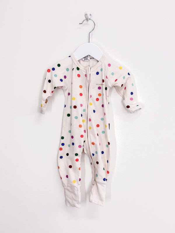 Bonds wondersuit - rainbow spots (0-3m)