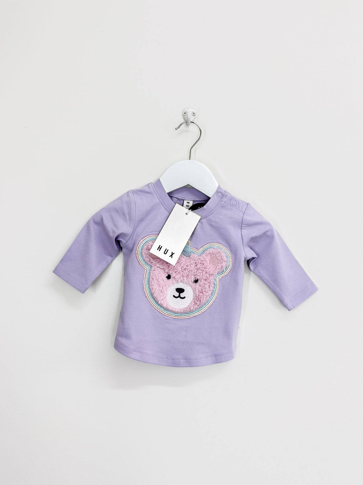 BNWT Hux organic long sleeve unicorn hux top (3-6m)