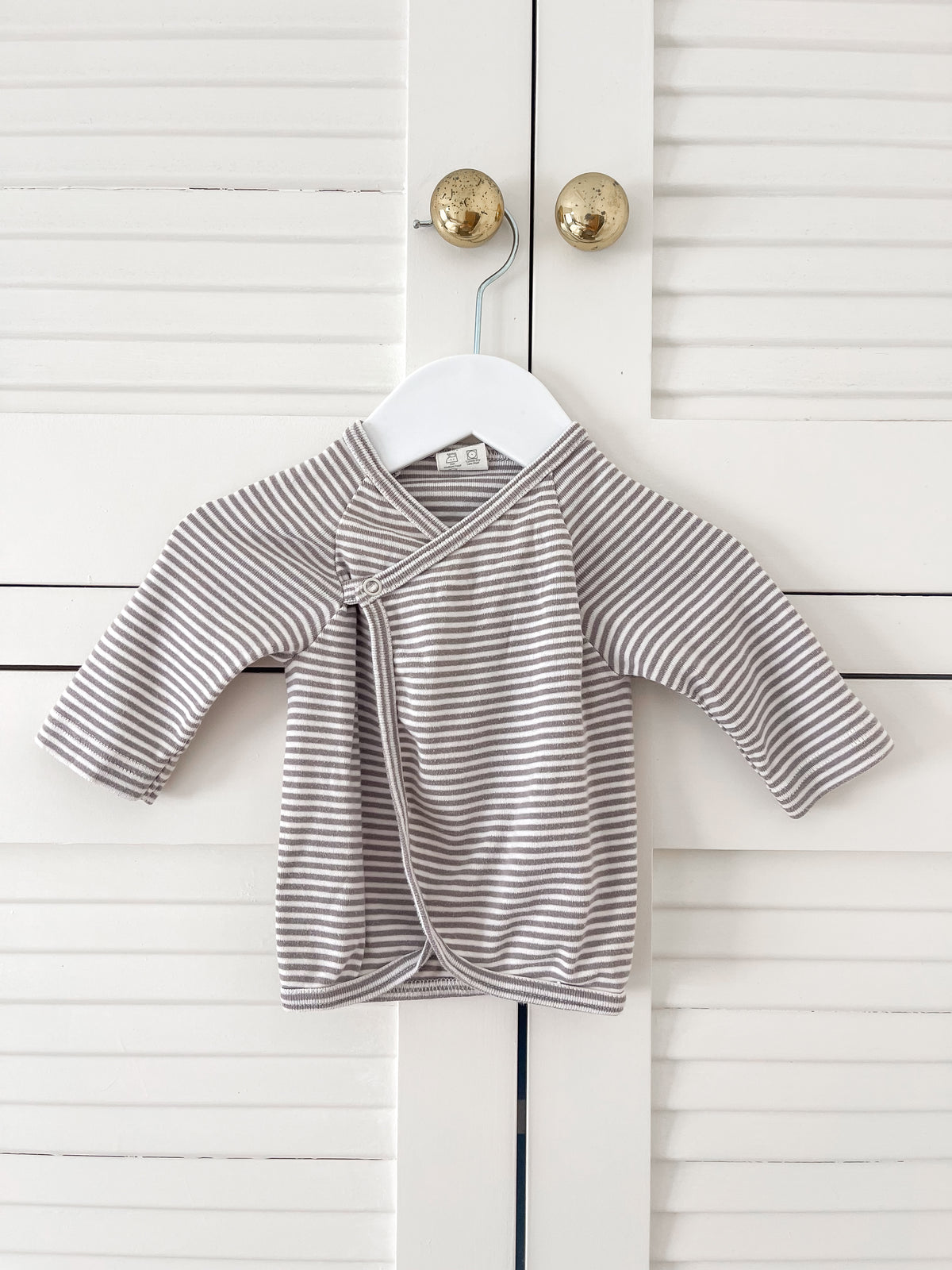 Nature Baby organic kimono top - stripe (3-6m)