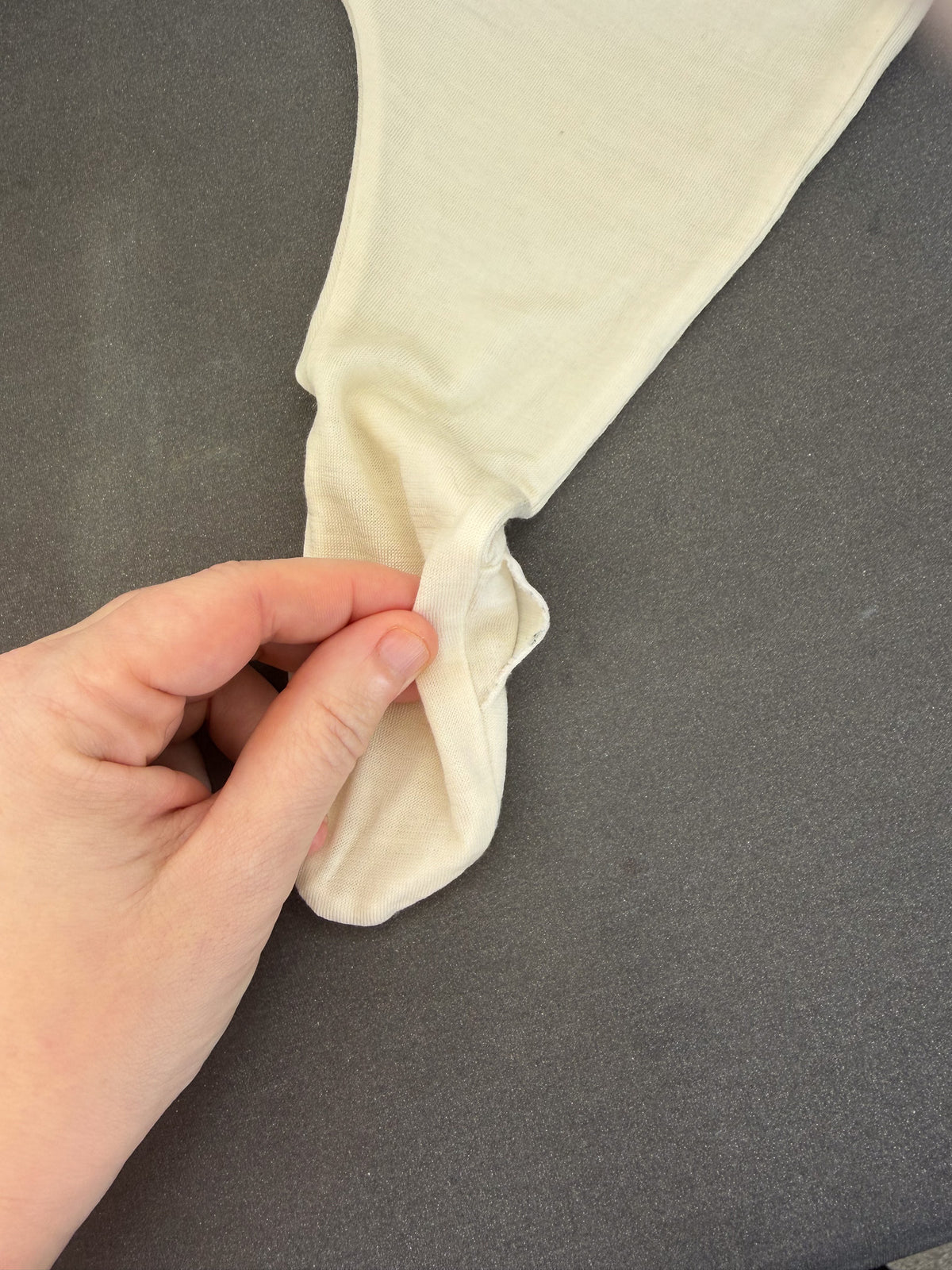 Mokopuna merino footed leggings - cream (3-6m)