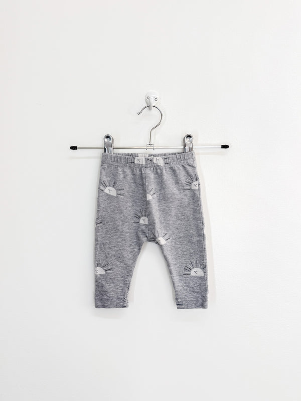 Nature Baby organic leggings - grey suns (0-3m)