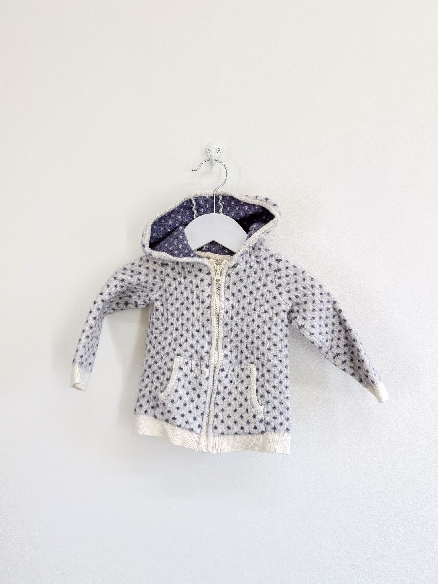 Little Bundle merino zip hoodie (6-12m)