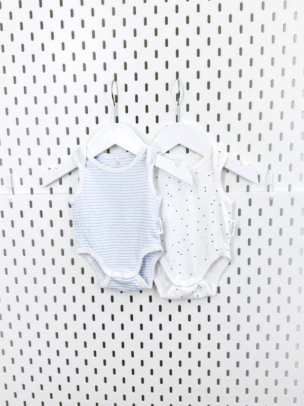 Purebaby organic singletsuit 2 pack set (newborn)