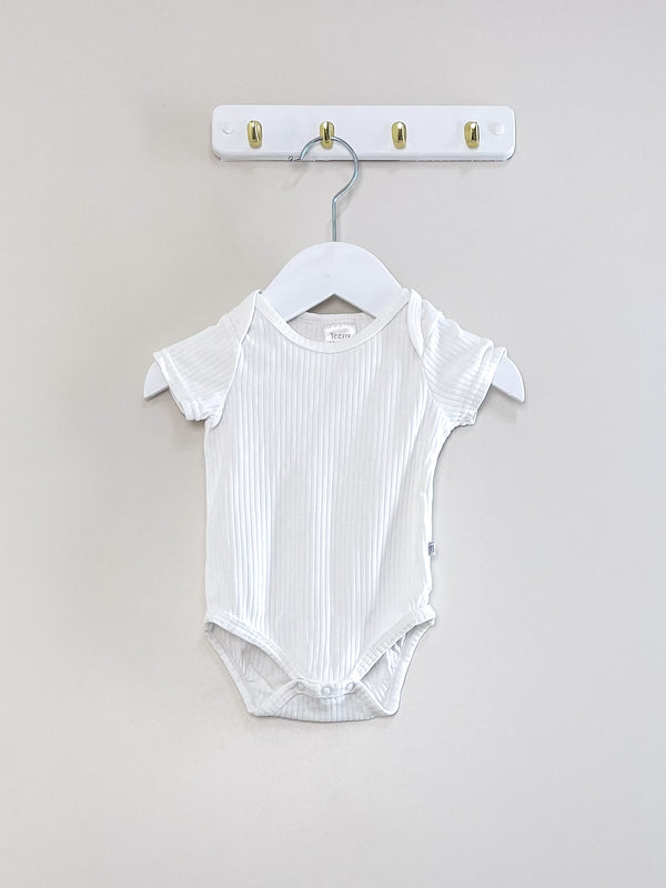 Teeny Weeny rib bodysuit - white (3-6m)