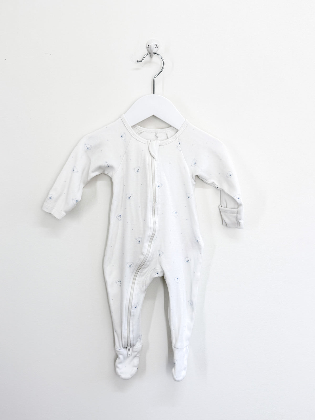 Purebaby organic zipsuit (0-3m)