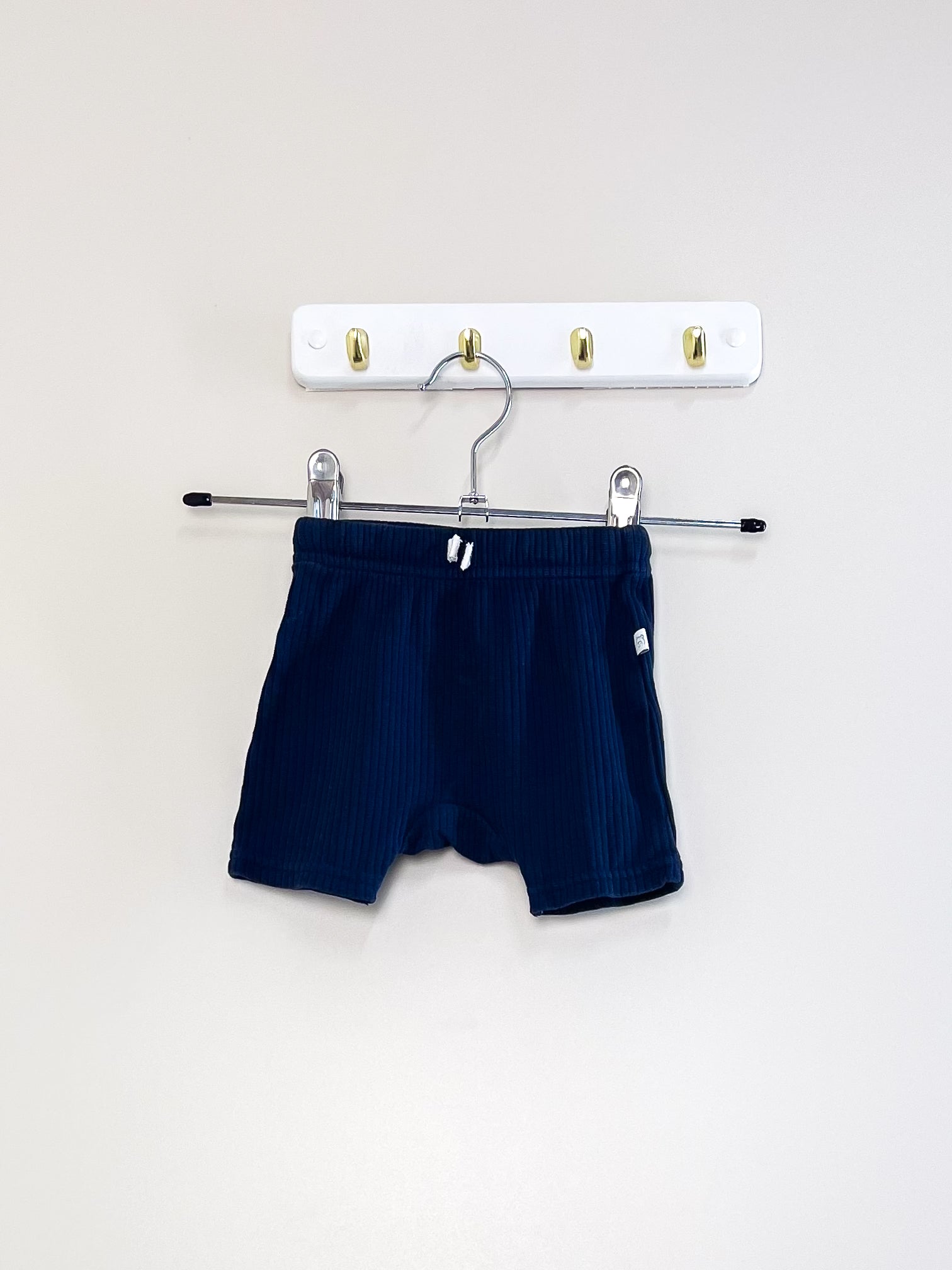 Teeny Weeny ribbed shorts - navy (newborn)