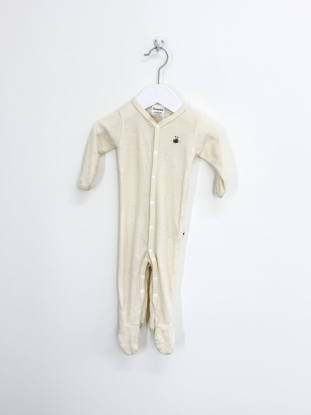 Dimples merino baby grow (3m)