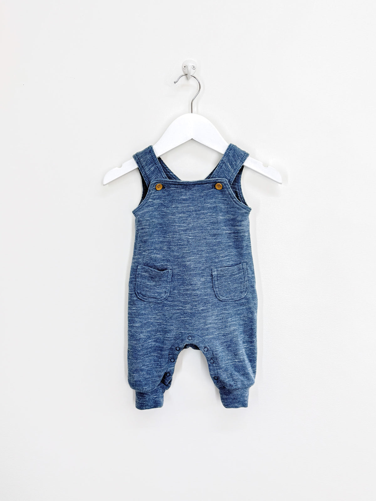 Wilson & Frenchy organic waffle overalls (0-3m)