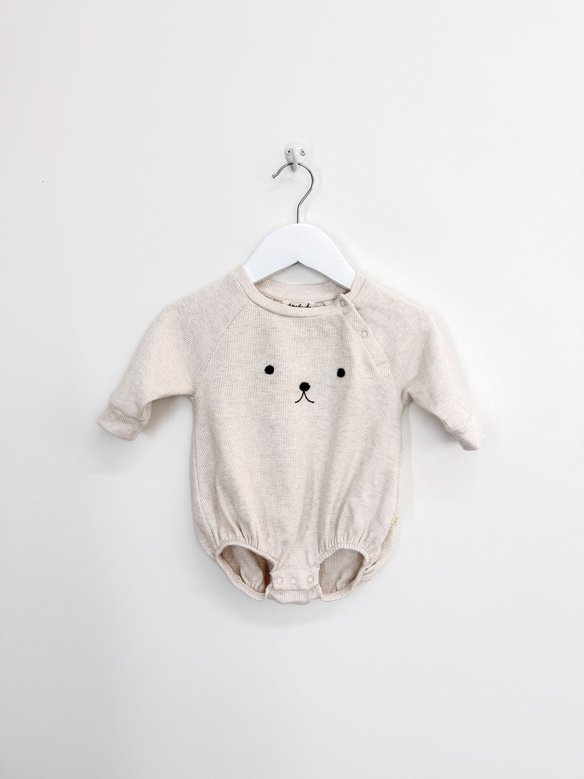 Wilson & Frenchy organic waffle bunny romper (3-6m)