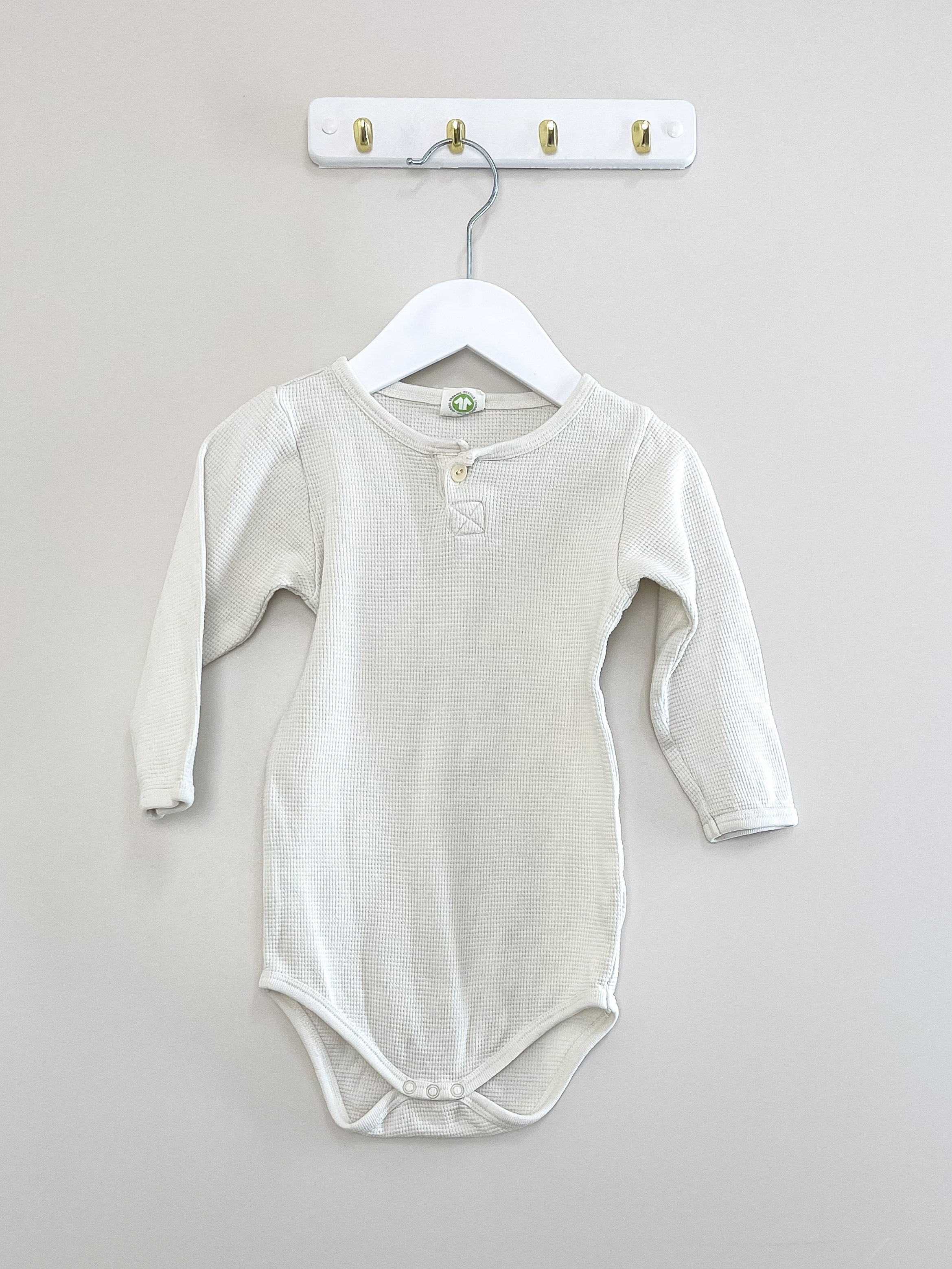 Nature Baby organic waffle bodysuit (1y)
