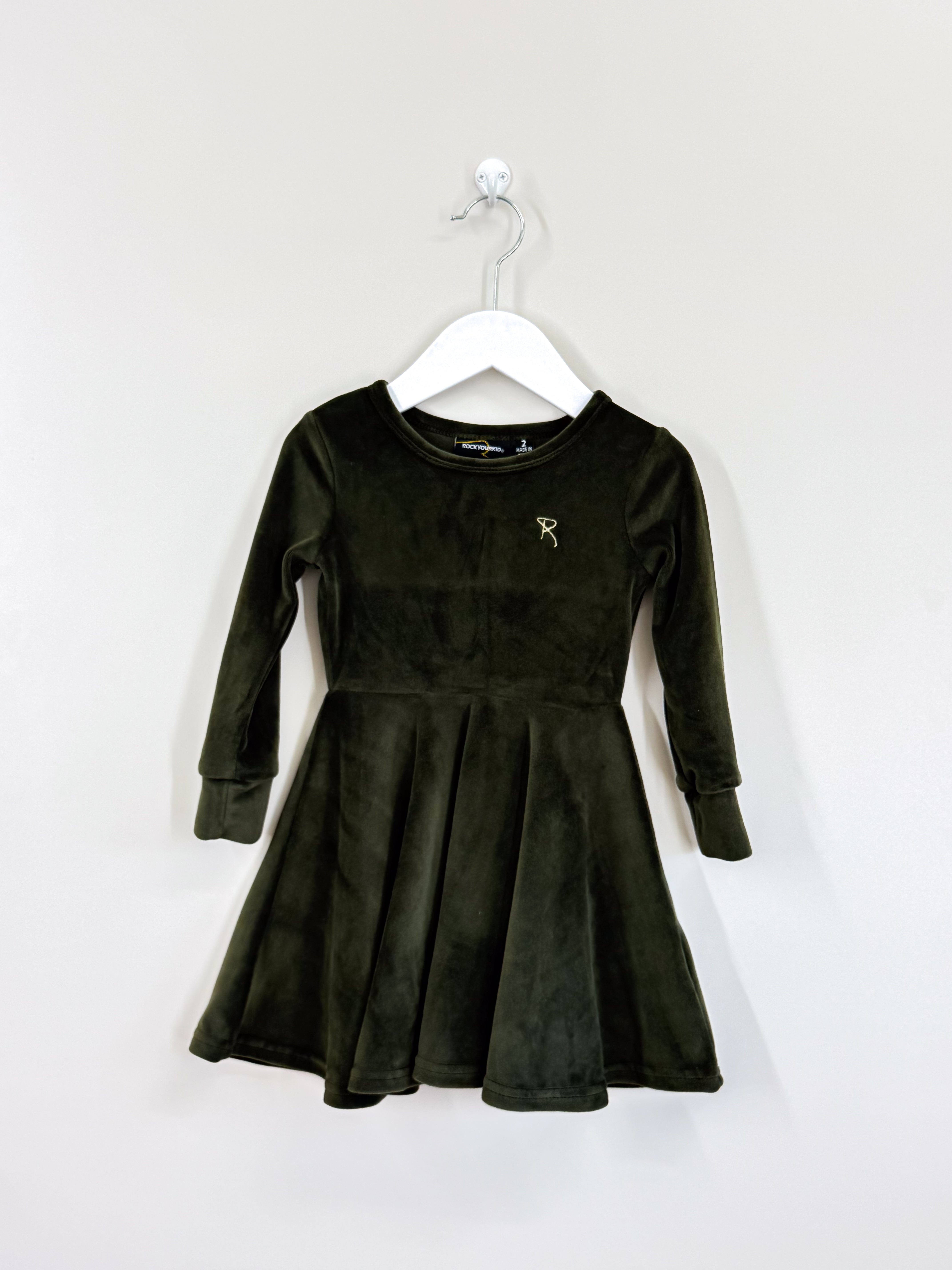 Rock Your Kid velvet underground waisted dress (2y)