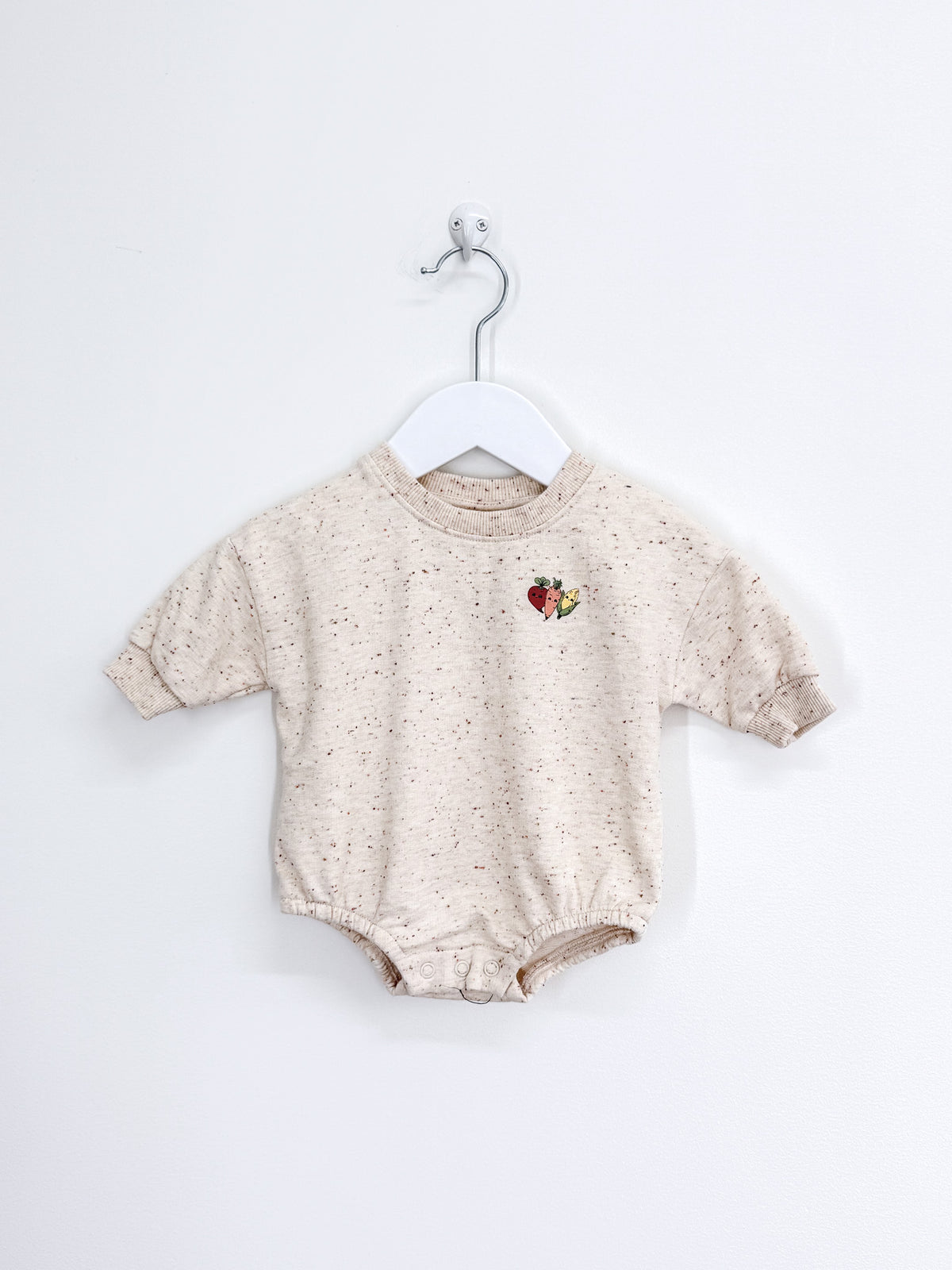 Teeny Weeny veggies jersey romper (0-3m)